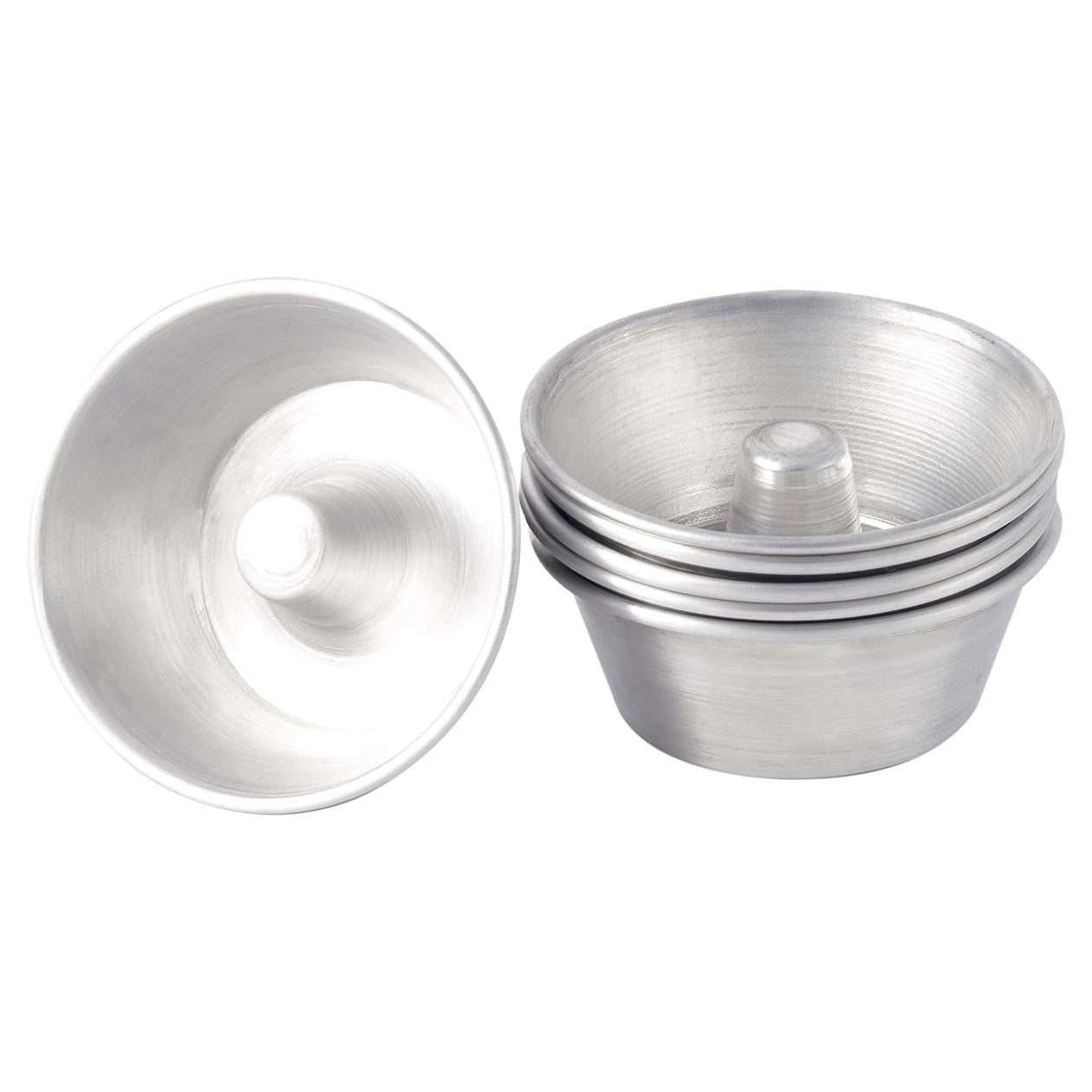 Patisse Aluminum Mini Savarin Molds Set of 6, 2.75-Inch Diameter, Oven Safe